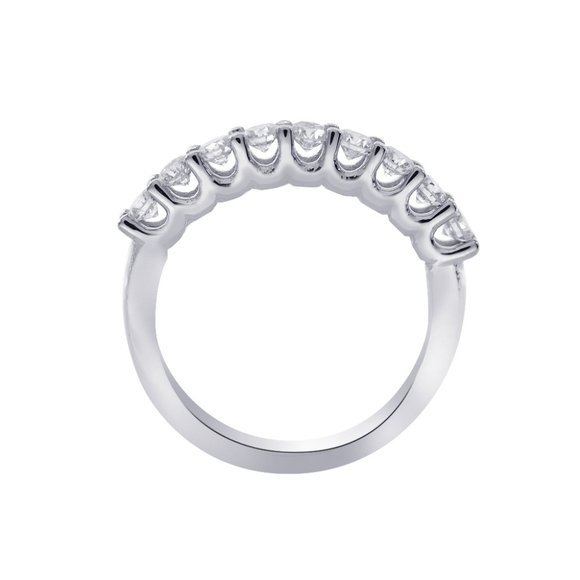 0.75 Ct. tw. Ladies 9 Stone Diamond Wedding Ring 14K Gold - Picture 6 of 6